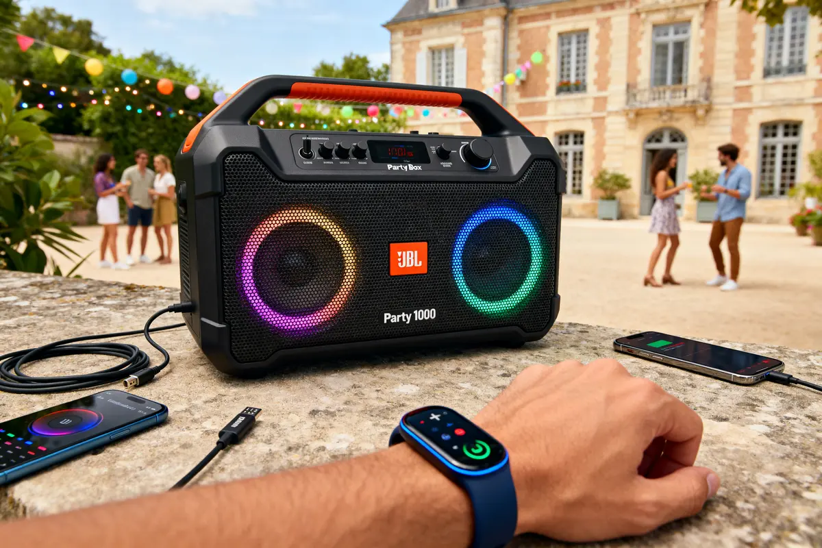 Jbl Partybox 1000 : Enceinte sono puissante avec effets lumineux